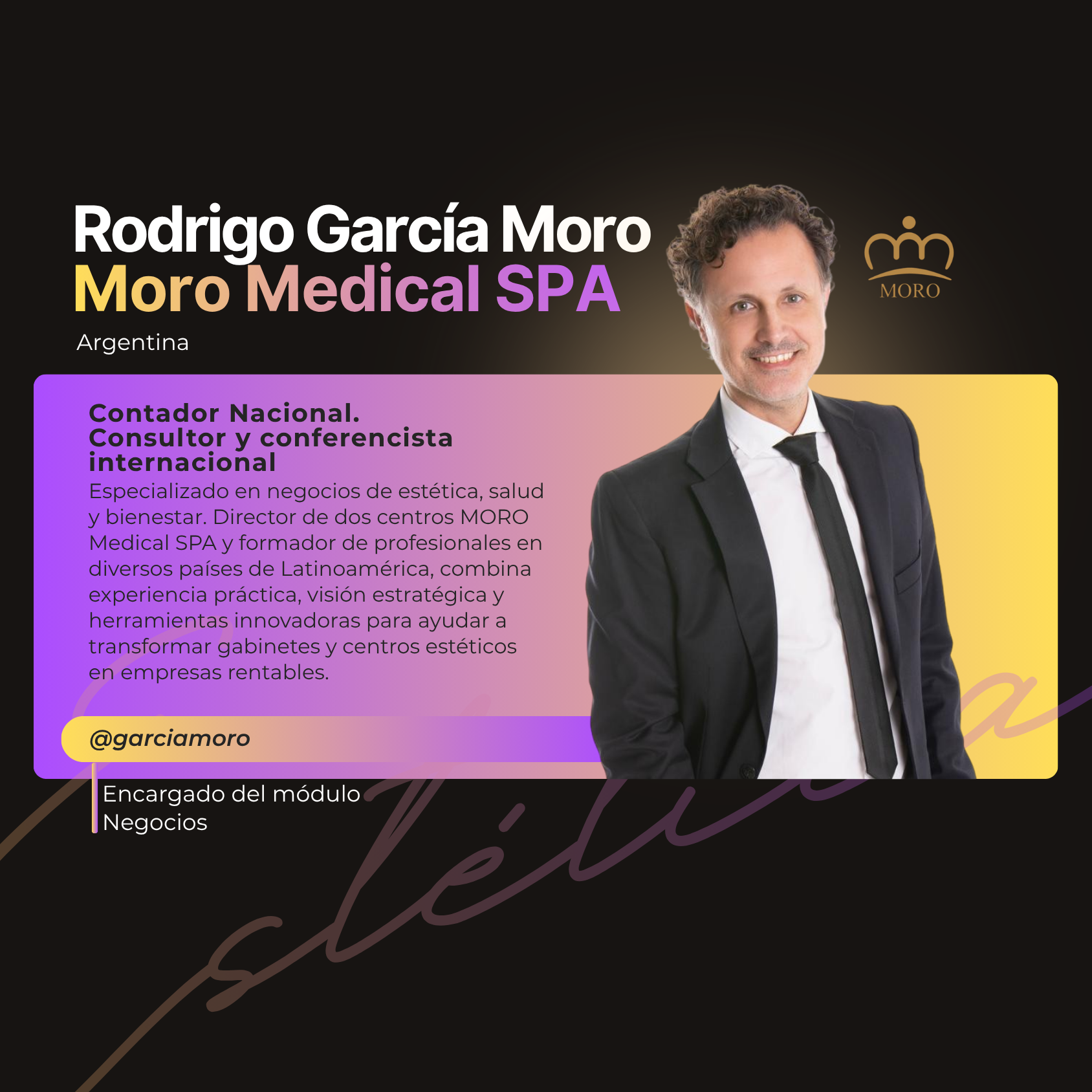 Rodrigo García Moro · Moro Medical SPA · Módulo Negocios · Argentina
