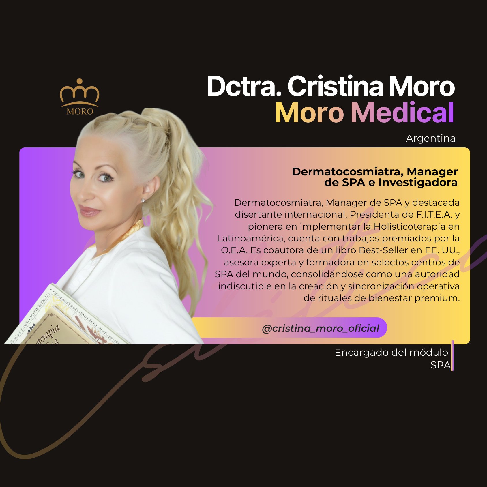 Dctra. Cristina Moro · Moro Medical · Módulo SPA · Argentina